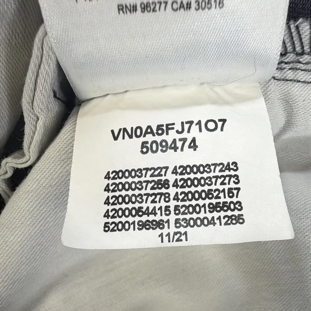 VANS Authentic Chino Men's Slim Tapered Pants Gray 30 Twill Stretch